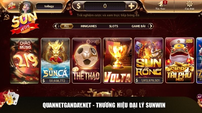 Quannetganday.net - thương hiệu Đại lý Sunwin nhượng quyền tại Châu Á