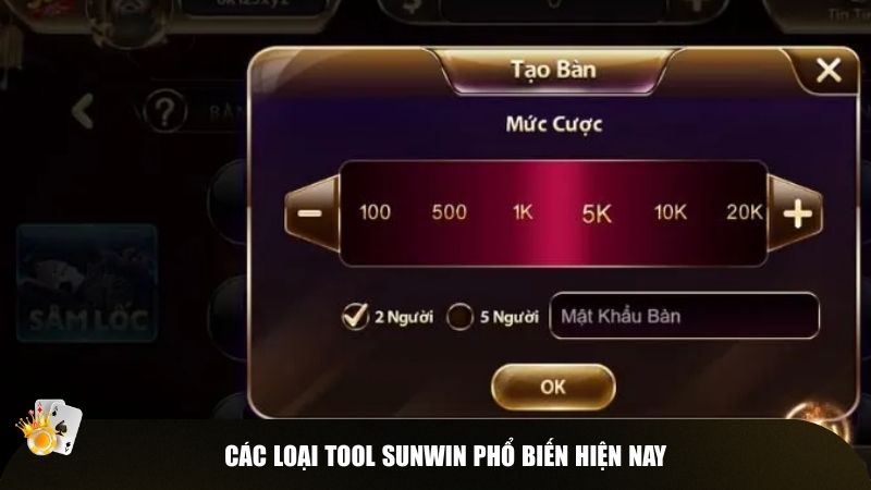 Các loại tool Sunwin phổ biến hiện nay